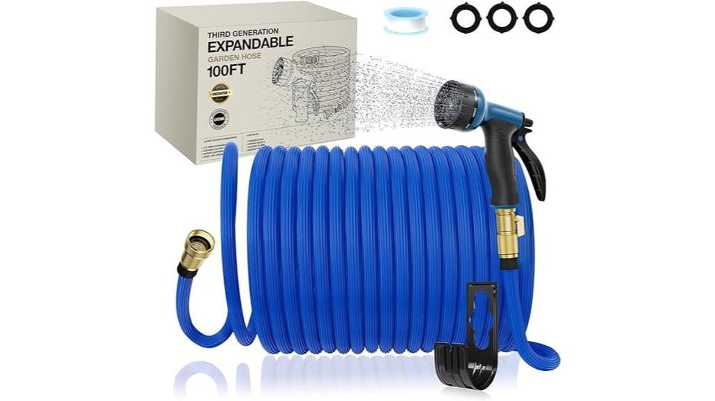 100ft expandable dark blue hose