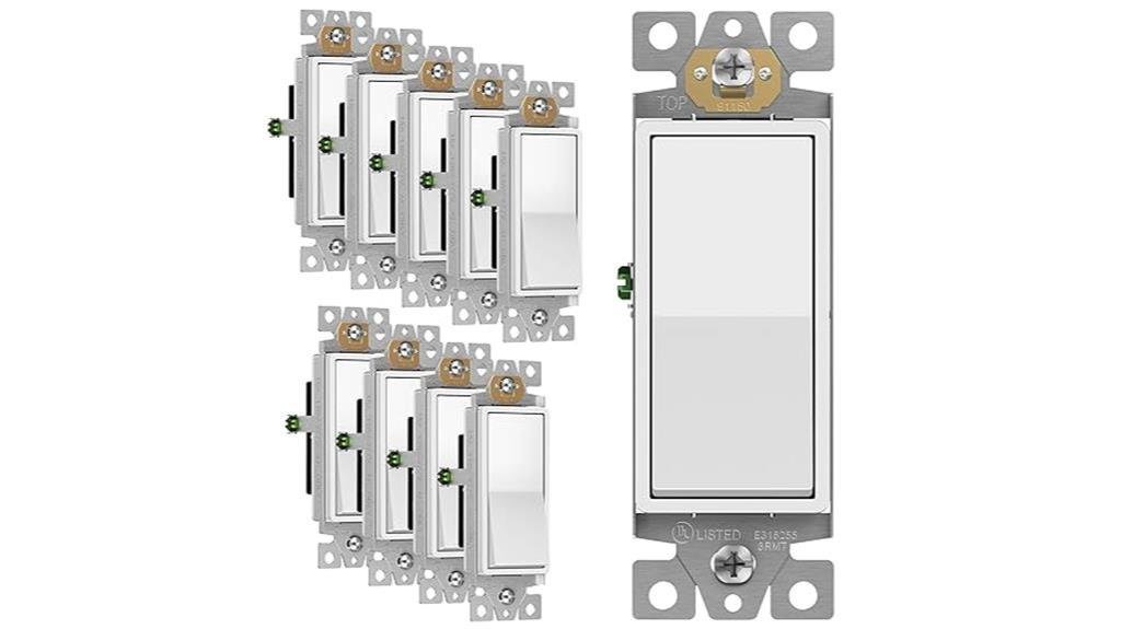 10 pack of white light switches
