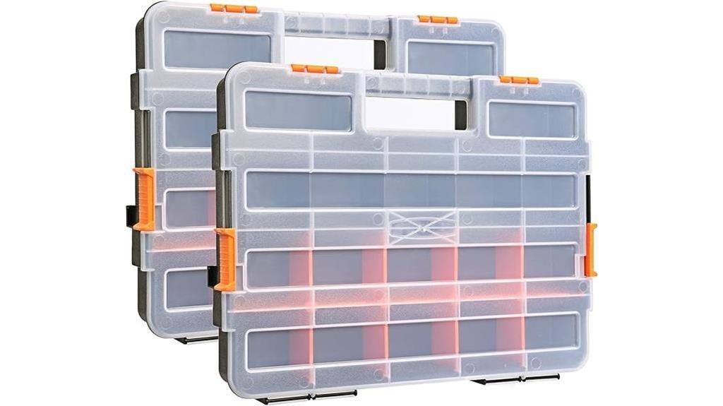 34 compartment organizer sets black orange