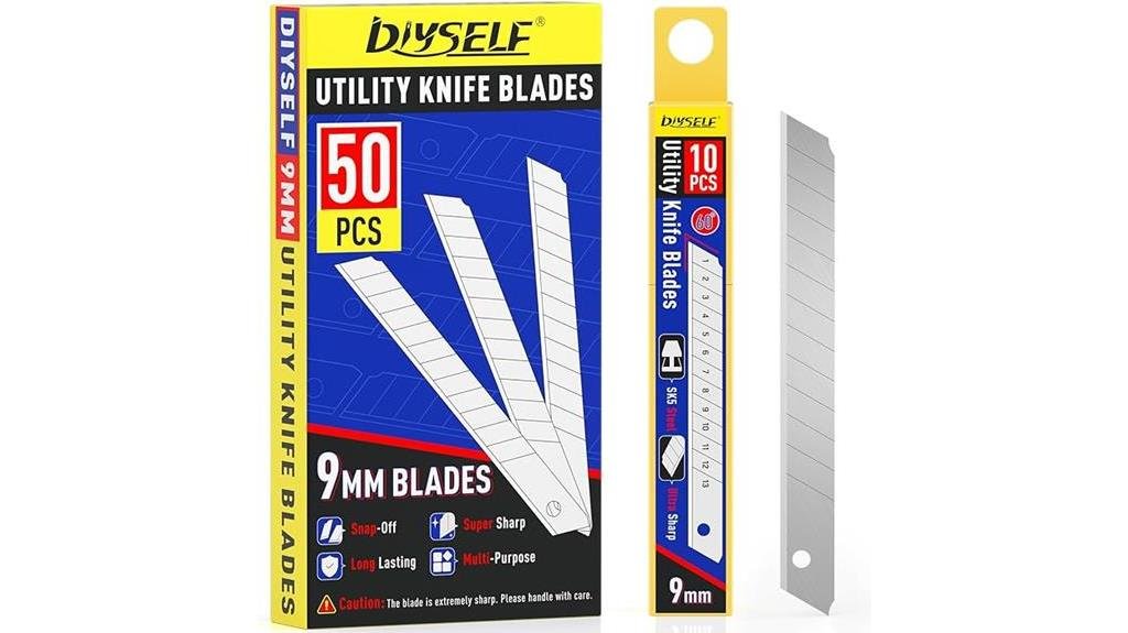 50 pack of 9mm utility knife replacement blades
