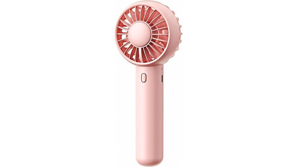 compact and pink portable fan