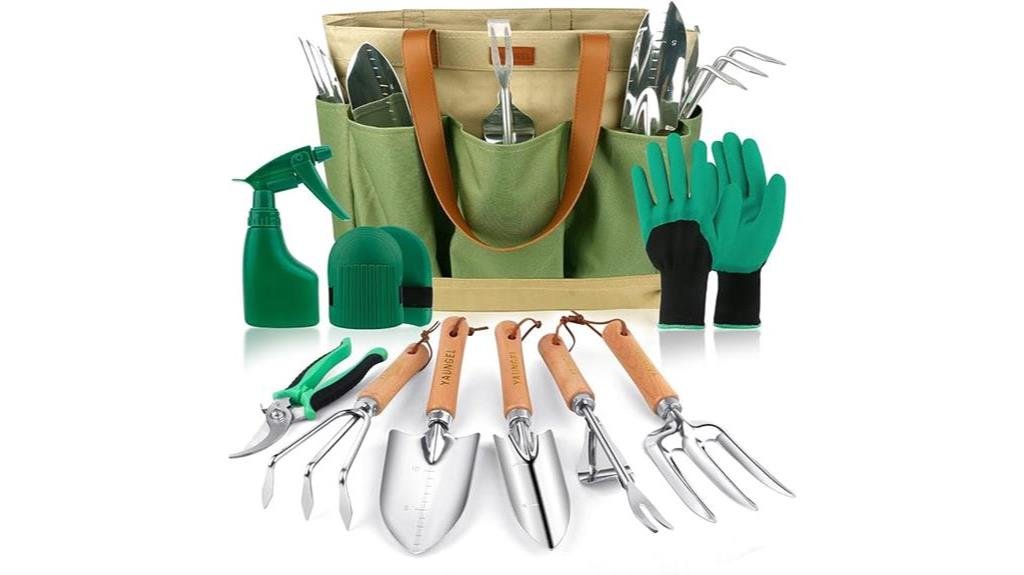 durable garden tools with wooden handle