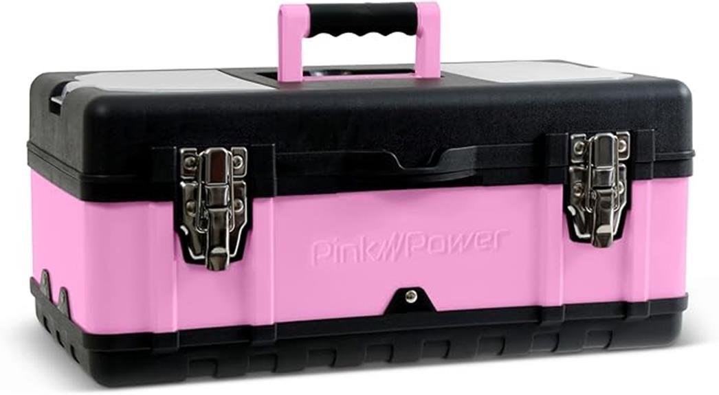 feminine and functional pink tool box