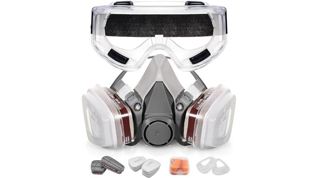 protective respirator mask with filters
