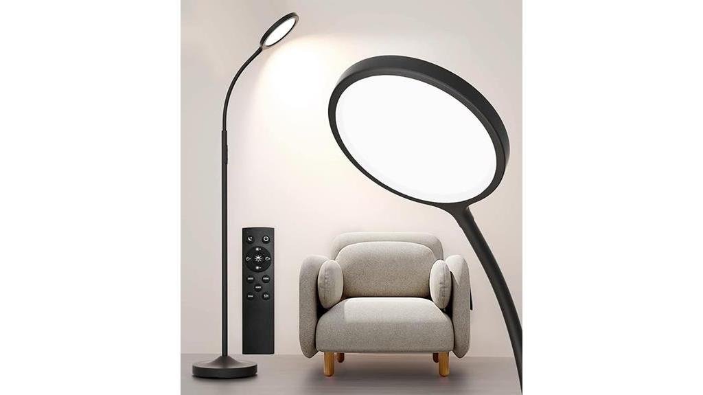 remote controlled dimmable led floor lamp