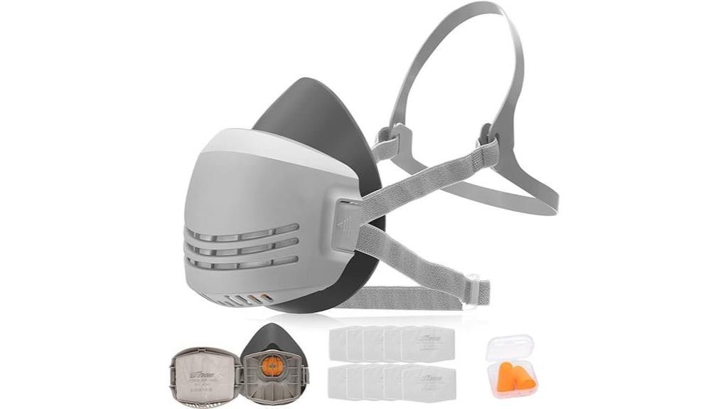 reusable respirator mask with replaceable filters