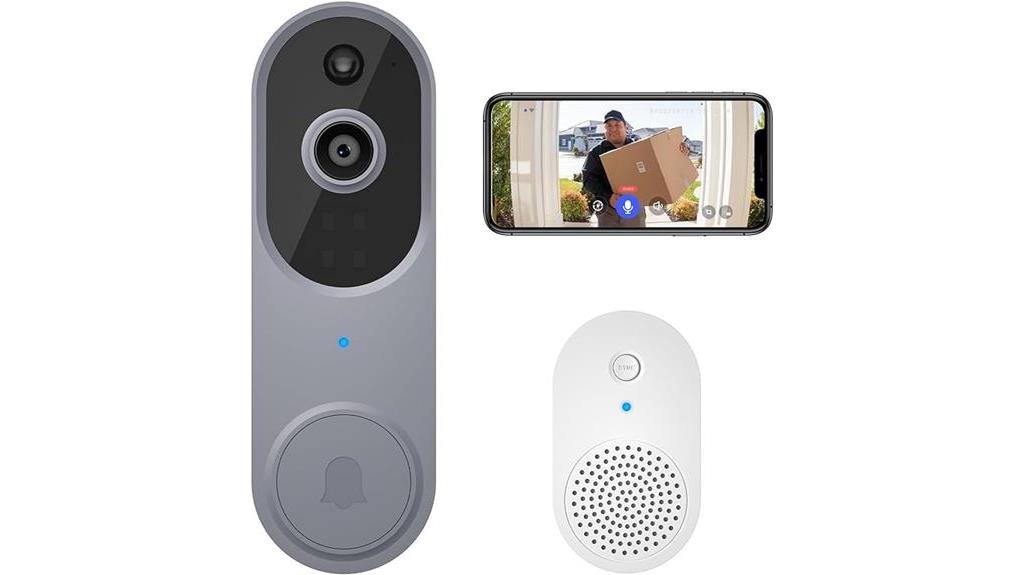 smart doorbell camera with wireless connection and 1080p resolution