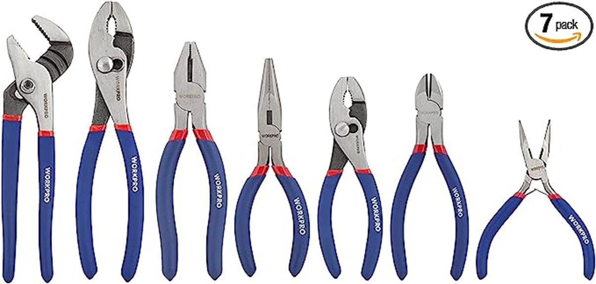 versatile 7 piece pliers set