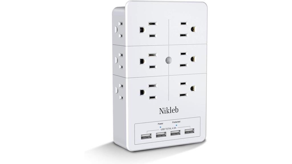 versatile surge protector with usb charging