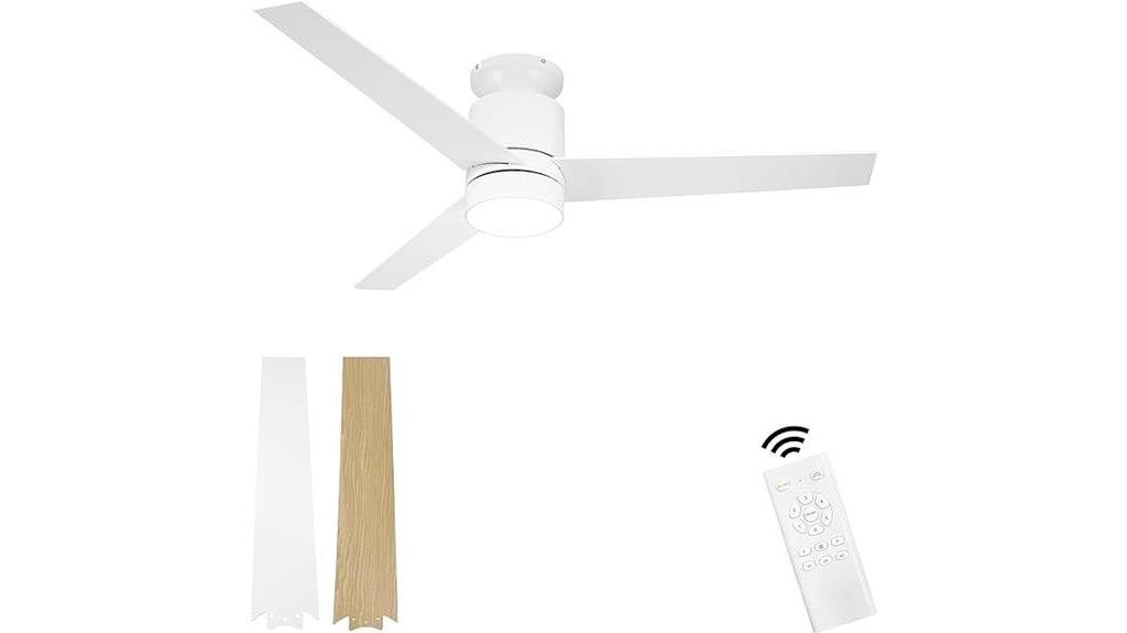 white ceiling fan with lights and remote control