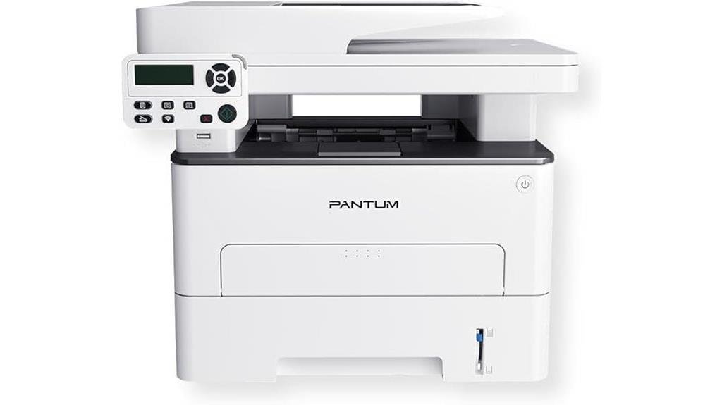 white laser printer with multifunctionality