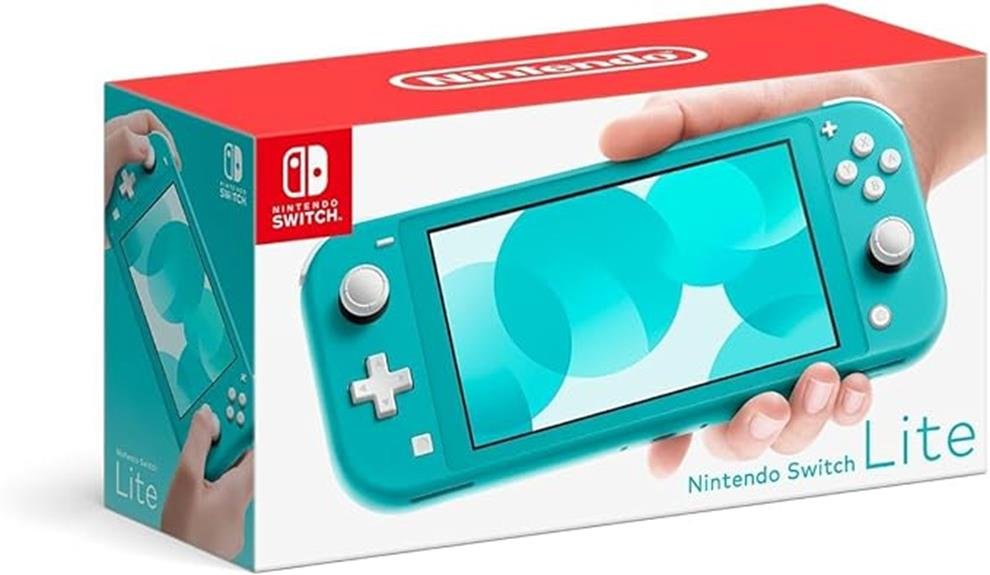portable gaming in turquoise
